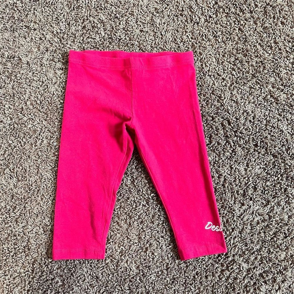 Desigual Girls' Pink Capri Leggings Size 4 Casual Spring Wear NWOT